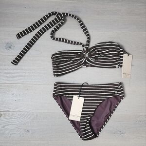 Scotch & Soda Striped Brown / White Bikini Set S/M